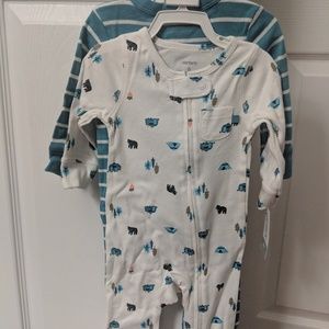 Carters Brand one piece long sleeve / pants outfit